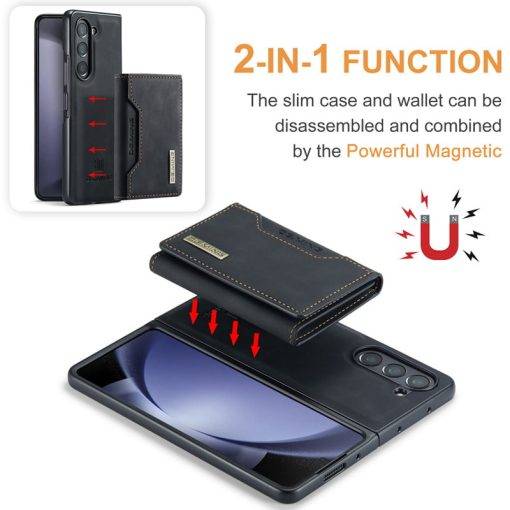 Detachable Wallet & Phone Case for Samsung Galaxy Z Fold 5 Magnetic Card Holder Cover - Image 8
