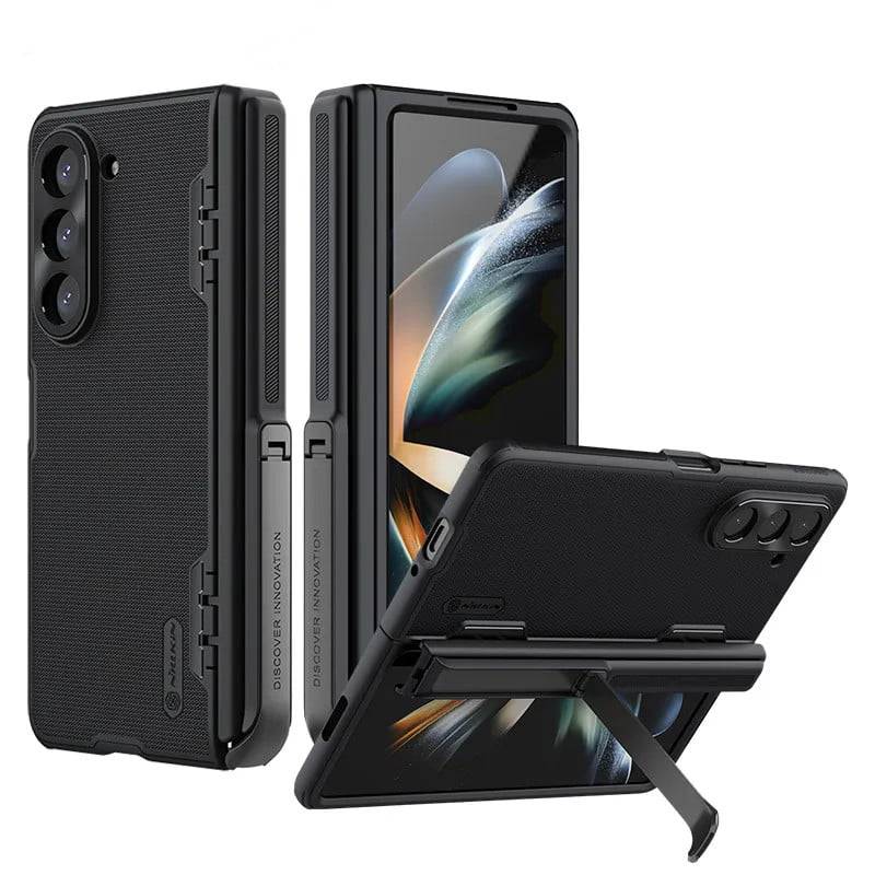 Case for Samsung Galaxy Z Fold 5 5G, with Detachable Magnetic S Pen Holder  and S Pen, Build-in Hidden Kickstand 2 In 1 Protective Phone Case Cover for Samsung  Galaxy Z Fold