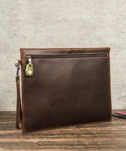 Genuine Leather Sleeve Case for Macbook Pro 14.2 inch with Password Lock