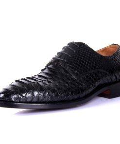 Genuine Python Skin Derby Shoes Snakeskin Men's Dress Shoes