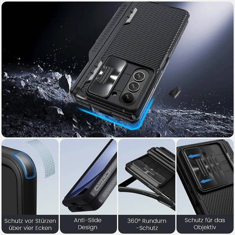 Samsung Galaxy Z Fold 5 Case with Pen Holder Heavy Duty Camera Lens Cover -  Everweek