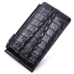 Genuine Crocodile Long Wallet Mens Purse Card Holder