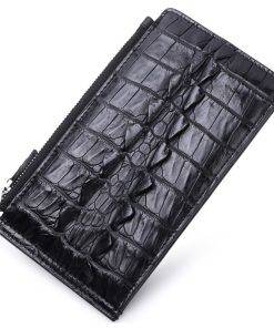 Genuine Crocodile Long Wallet Mens Purse Card Holder