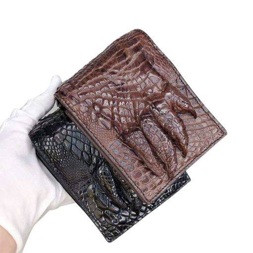 Crocodile Leather Men Wallet Alligator Bifold Wallet Men's Short Wallet Purses - Image 2