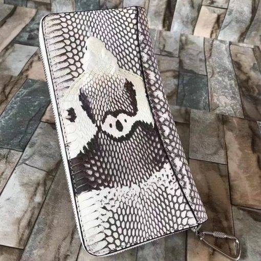 Genuine Snake Skin Wallet Python Zipper Clutch Bag Purse - Image 3