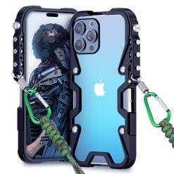 Armor Screw Metal Frame Shockproof Cover for iPhone 16 Pro Max