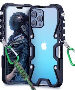 Armor Screw Metal Frame Shockproof Cover for iPhone 16 Pro Max