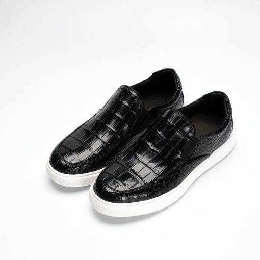Men’s Alligator Loafers Driving Shoes Slip On Flats Boat Shoe