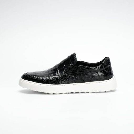 Men’s Alligator Loafers Driving Shoes Slip On Flats Boat Shoe - Image 3