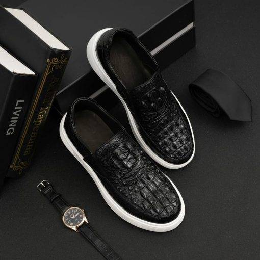 Men’s Alligator Loafers Driving Shoes Slip On Flats Boat Shoe - Image 14