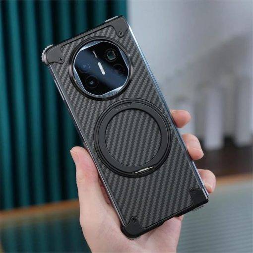 MagSafe Pivot Ring Stand Air Cushion Carbon Fiber iPhone Case Cover - Image 10