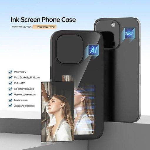 NFC Ink Screen Projection iPhone 16 Pro Max Case DIY Imaging Smart Case - Image 9