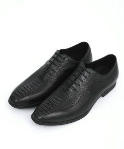 Mens Ostrich Leather Business Shoes