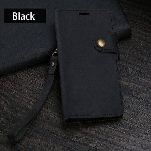 Genuine Leather Retro Wallet Phone Cover for iPhone 16 Pro Max - Image 10