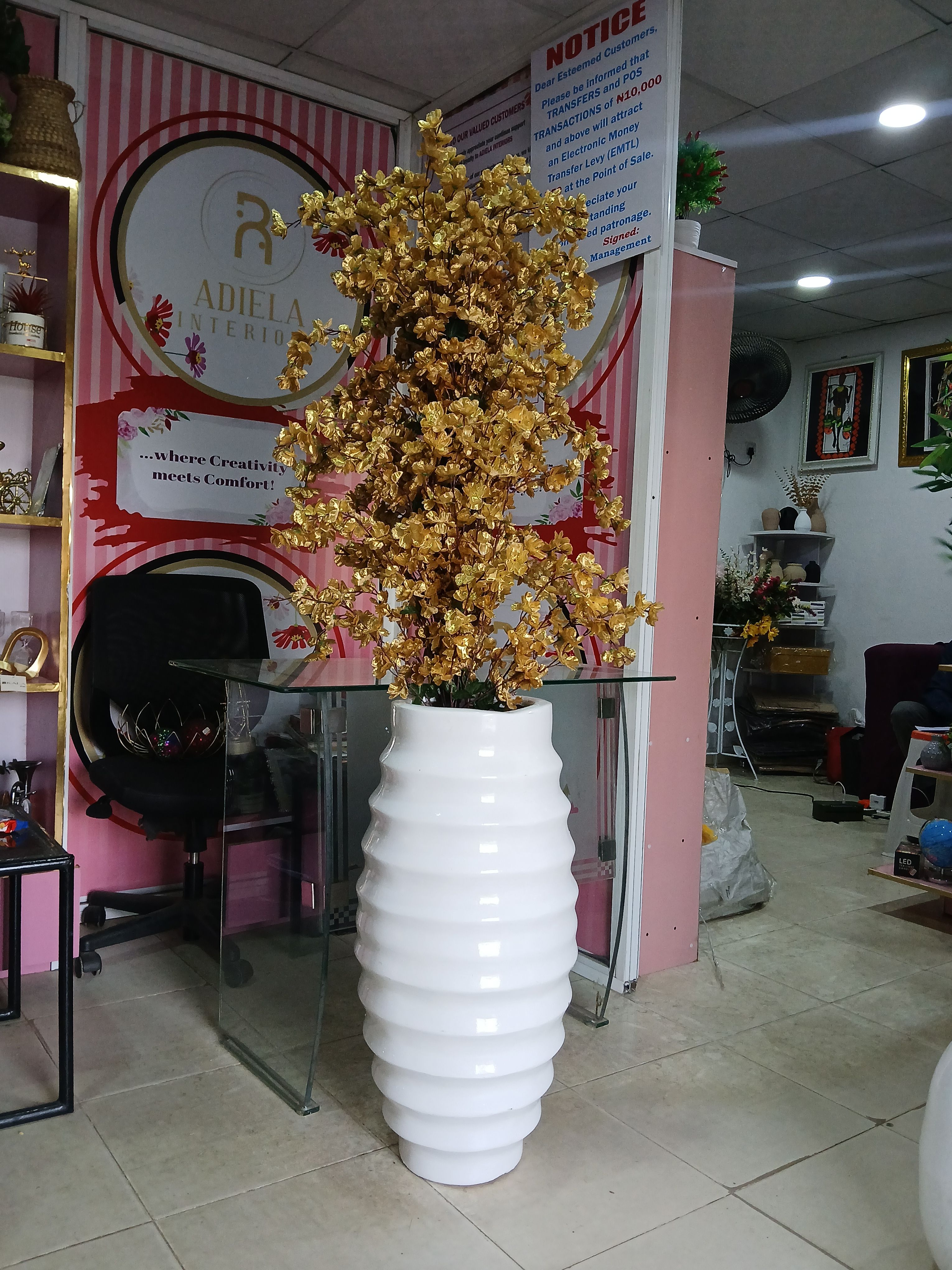 Cherry Blossom Tree In Fibre Planter Image
