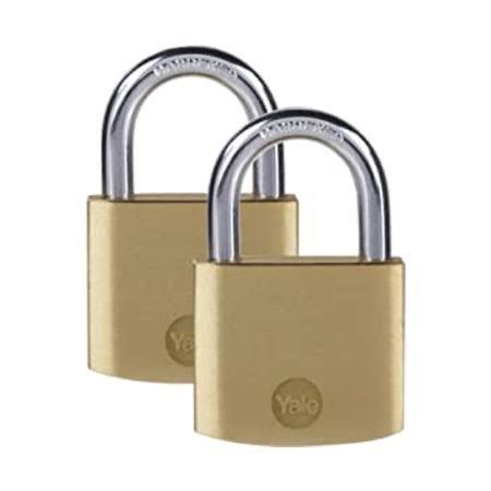40mm Yale Essential Brass Double Padlock Short Shackle YE1/40 Image