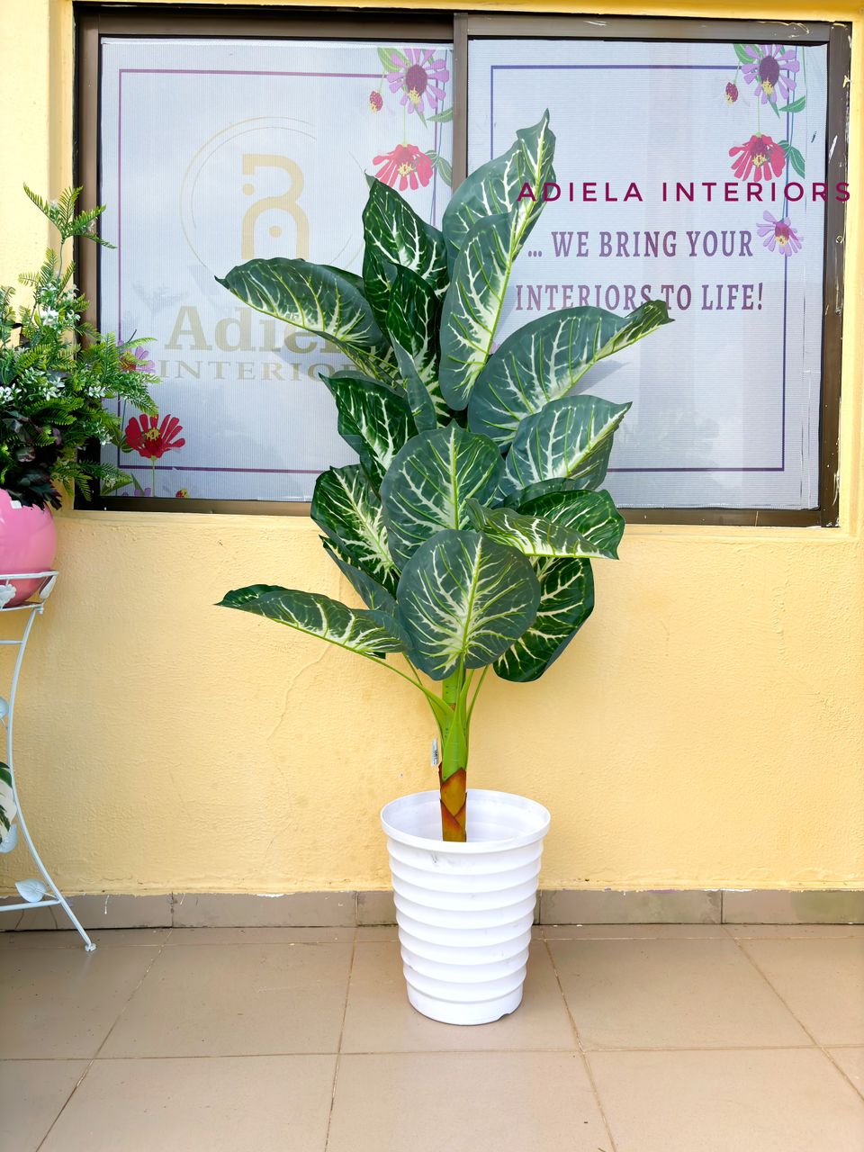 Artificial Tree In Plastic Planter Image