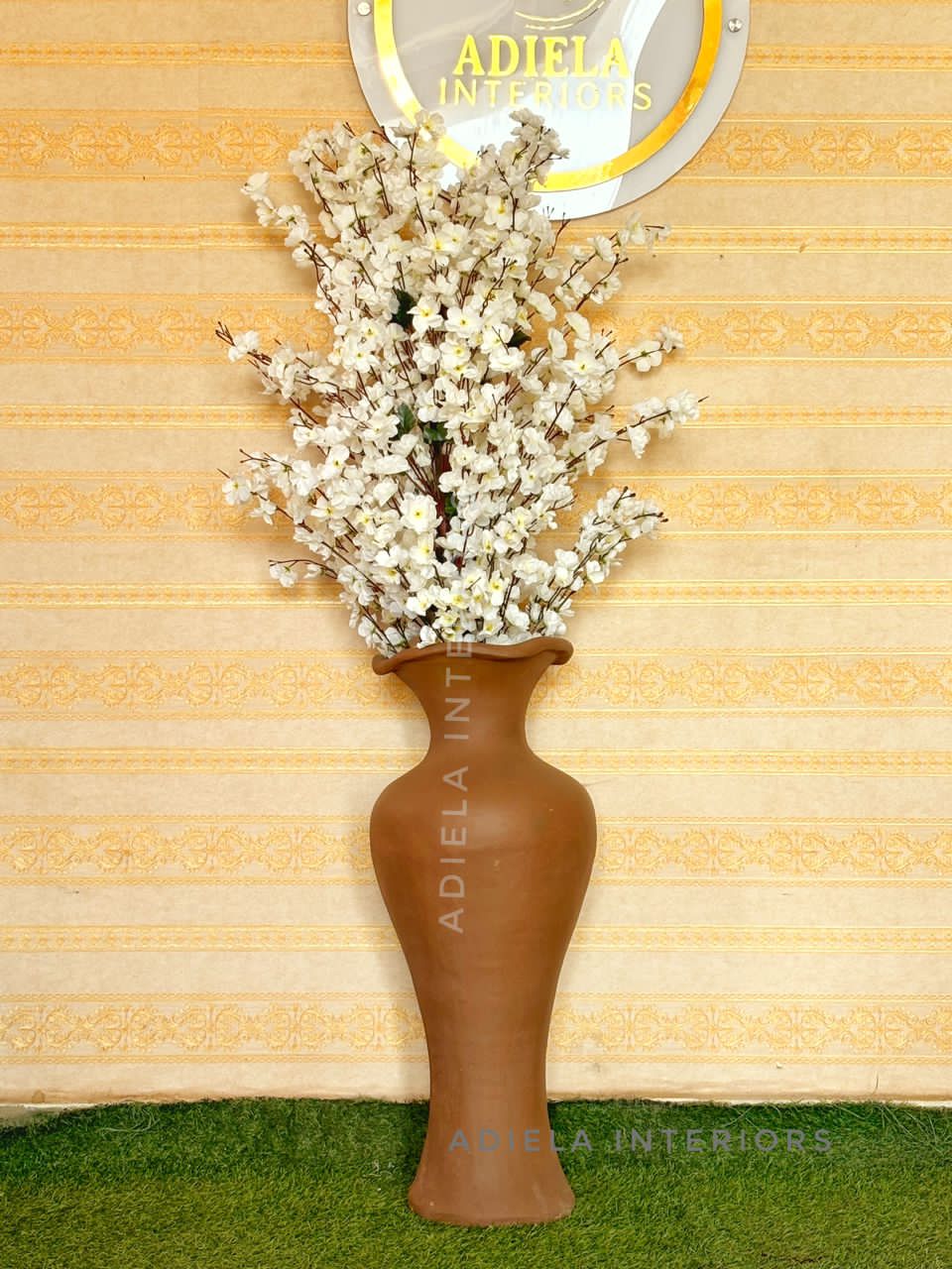 Cherry Blossom In Ceramic Vase Image