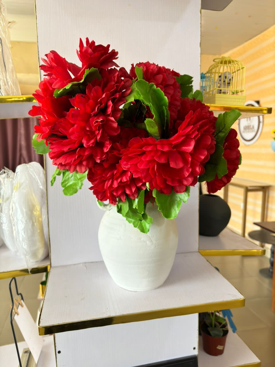 Artificial Flower in ceramic Vase Image