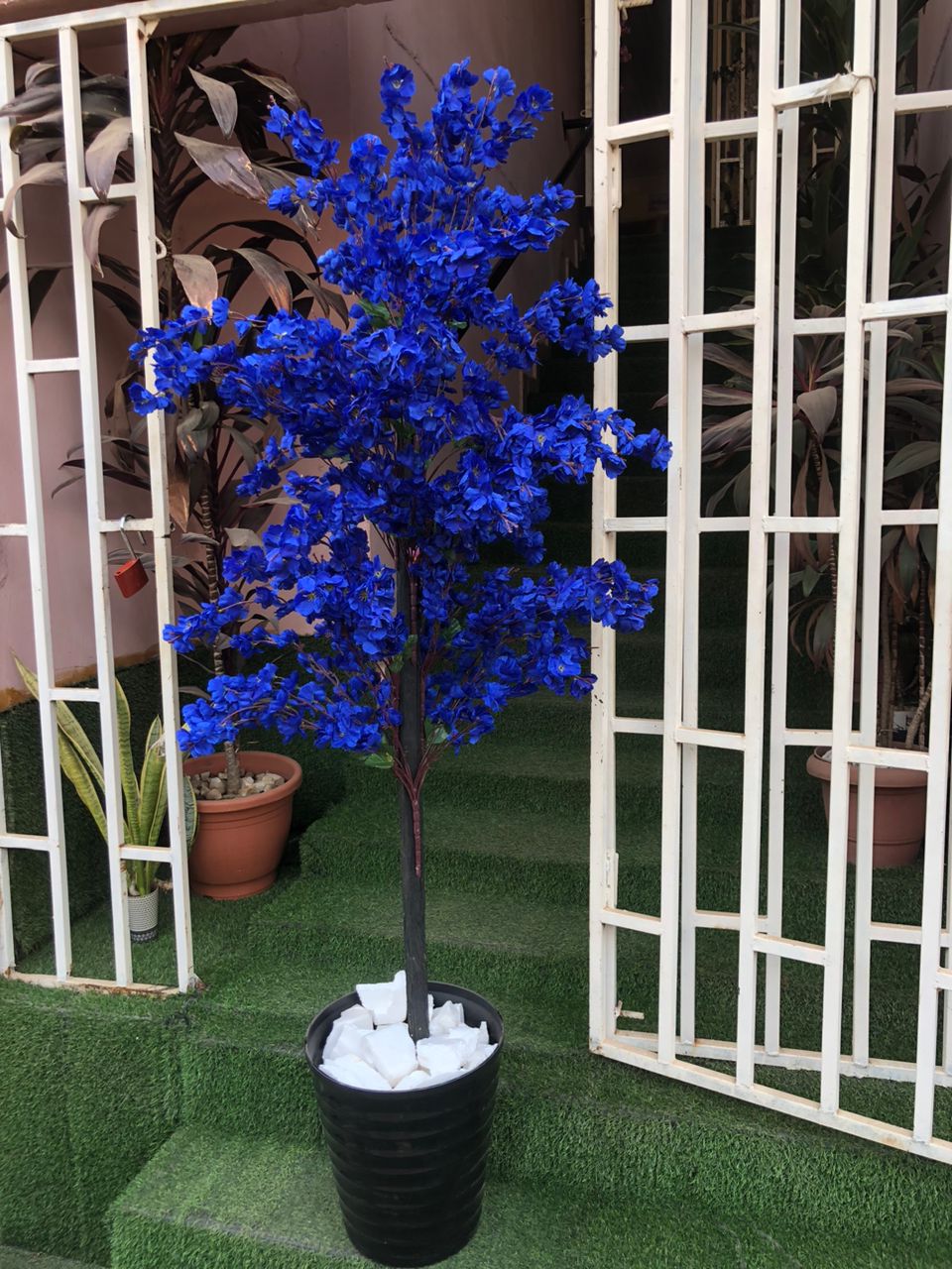 Artificial Cherry Blossom Tree In Plastic planter Image