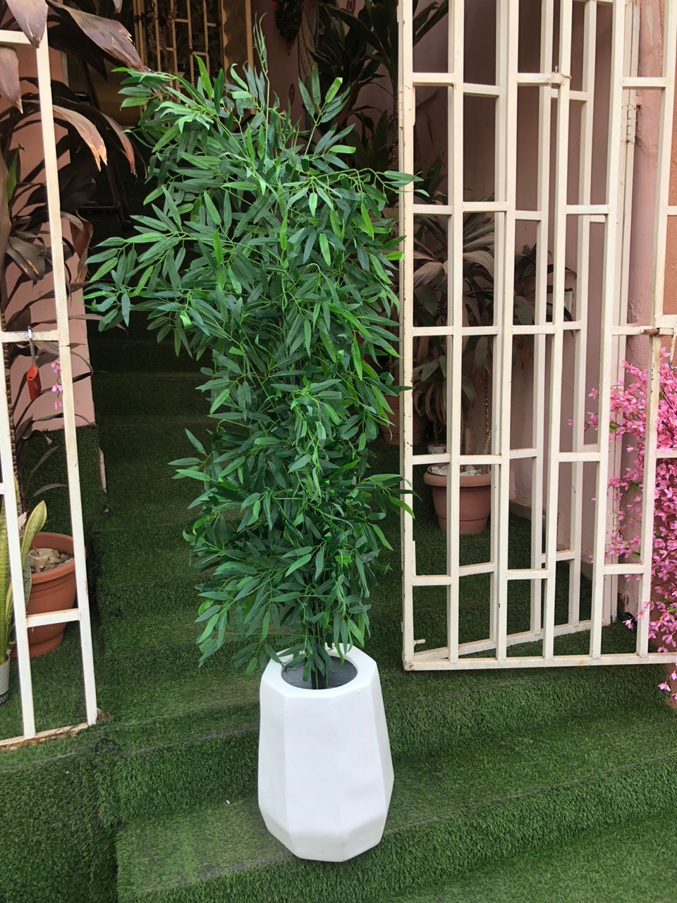 Artificial Bamboo Tree In Fibre Planter Image