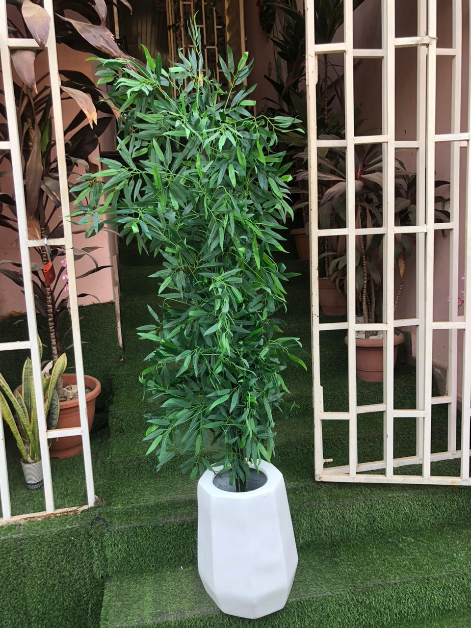 Artificial Bamboo Tree In Fibre Planter Image