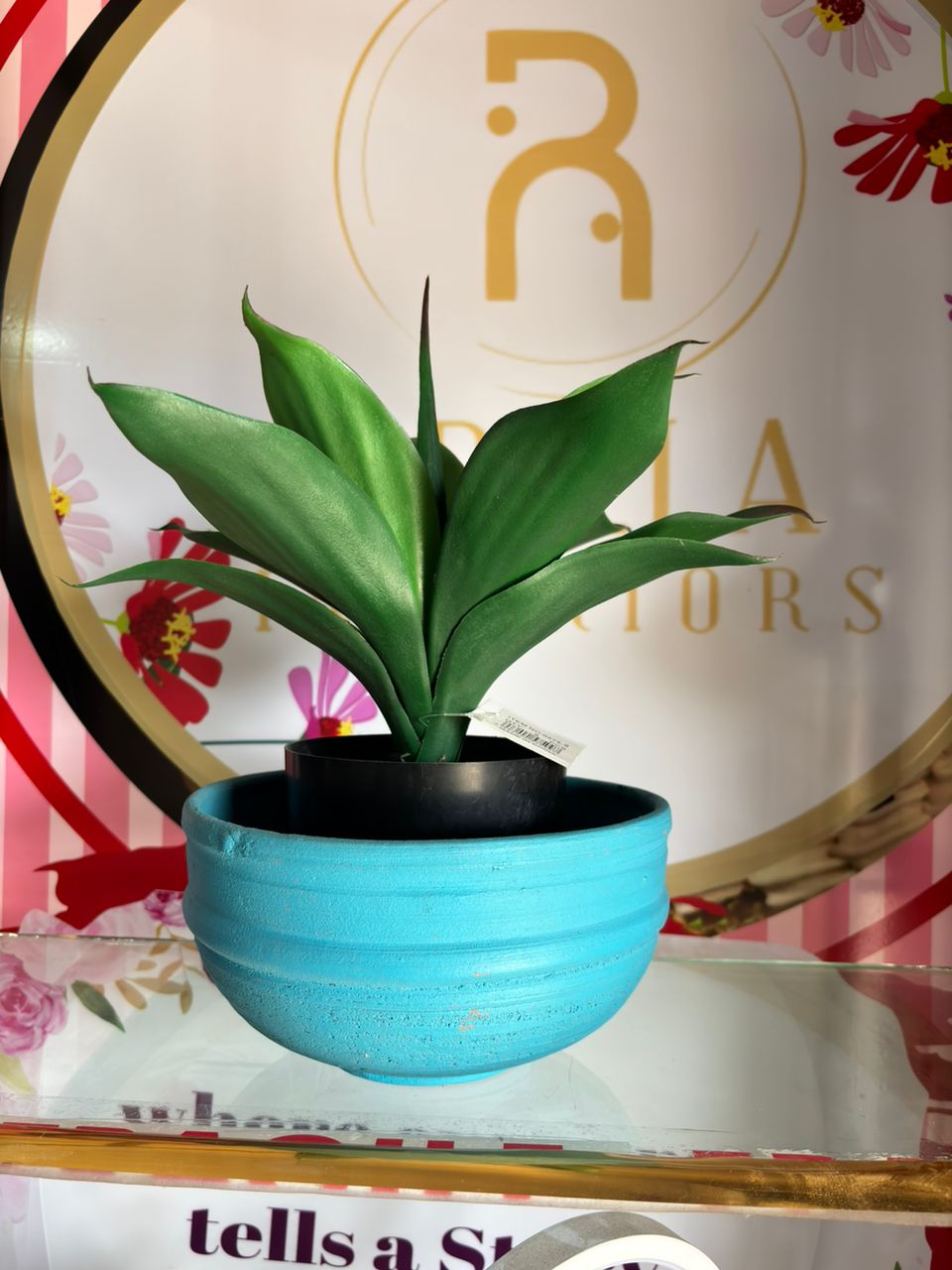 Artificial Avage In Ceramic Pot Image