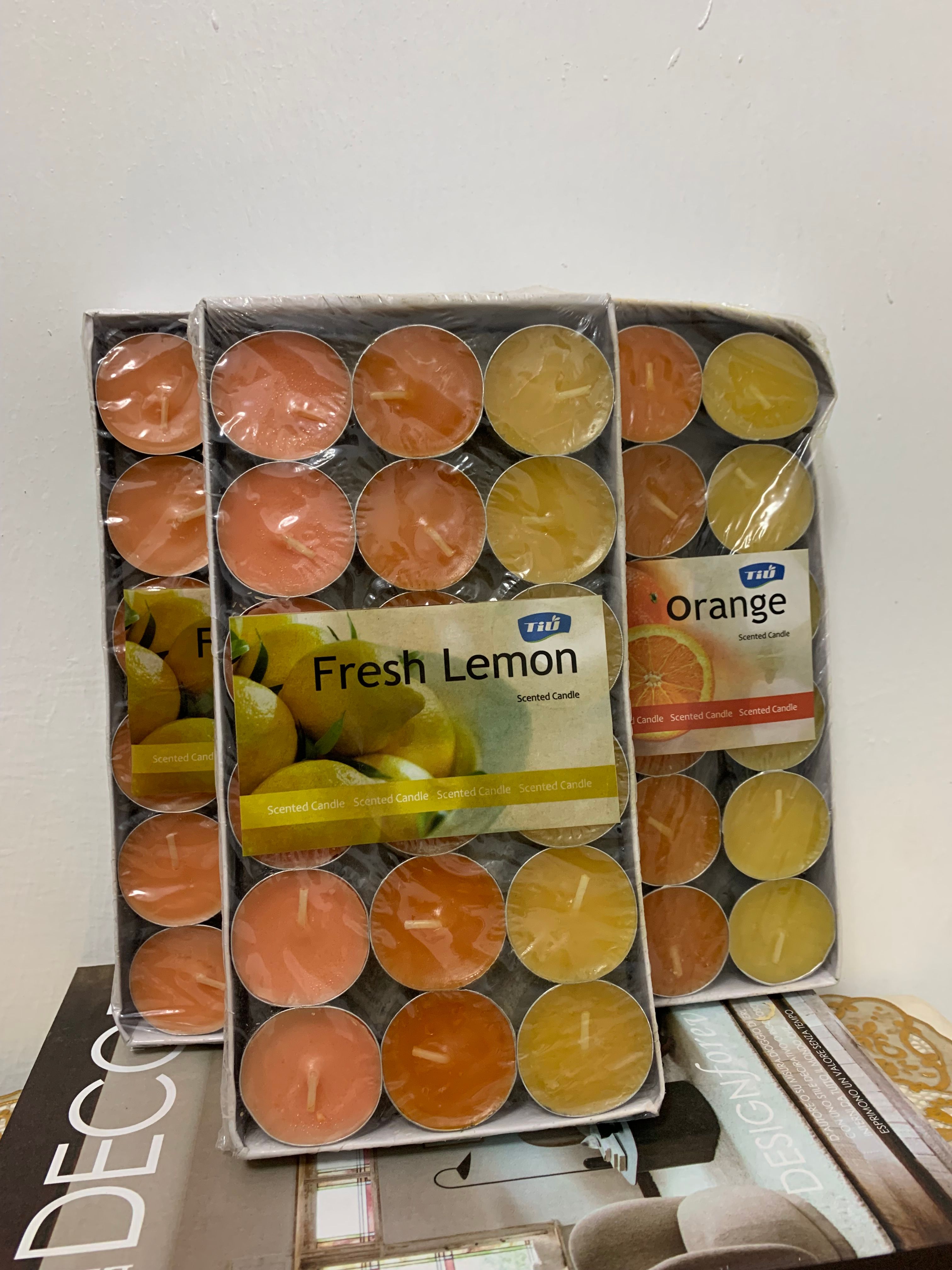 36pcs Tealight scented candles- Fresh Lemon Image