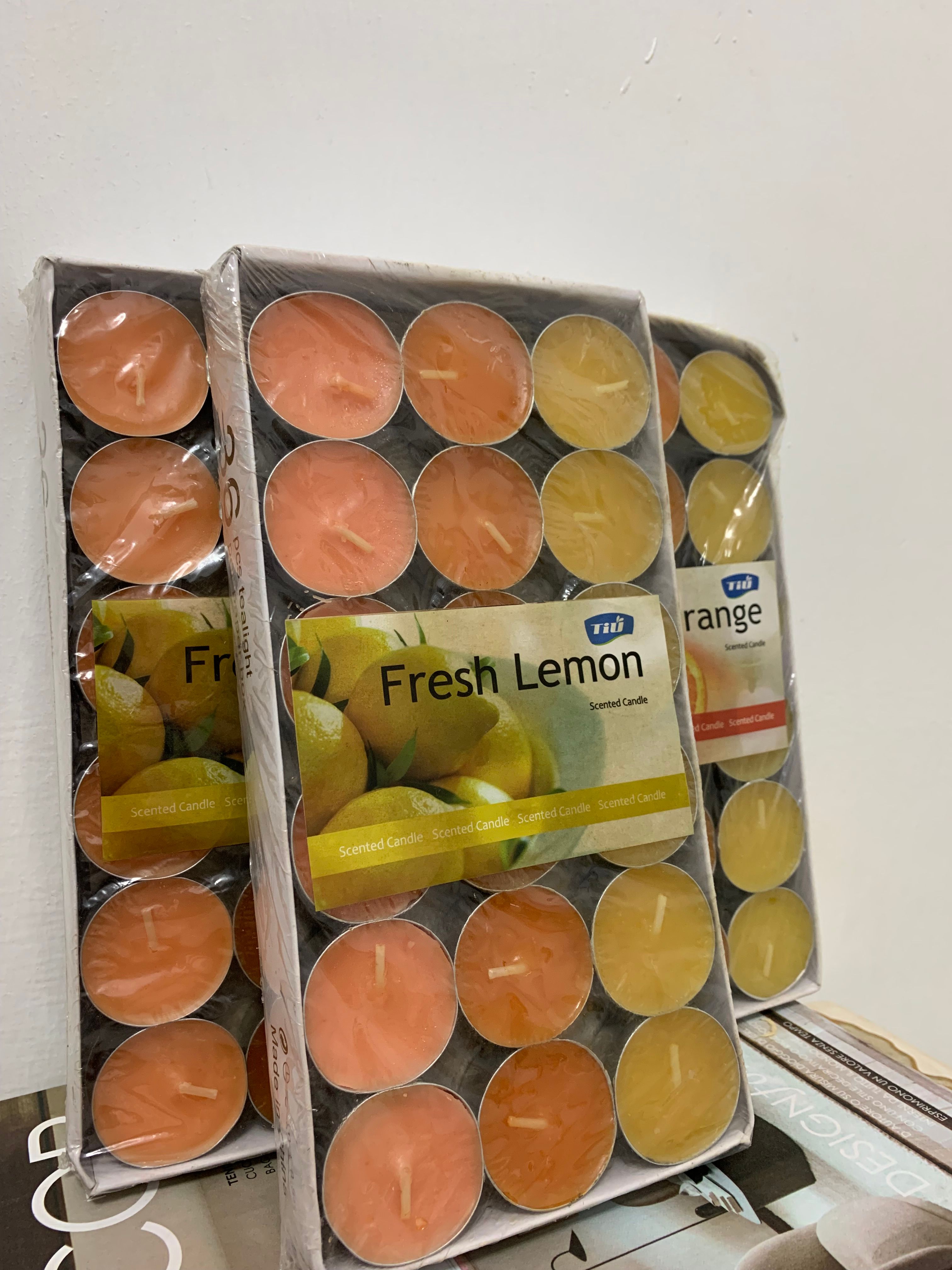 36pcs Tealight scented candles- Fresh Lemon Image