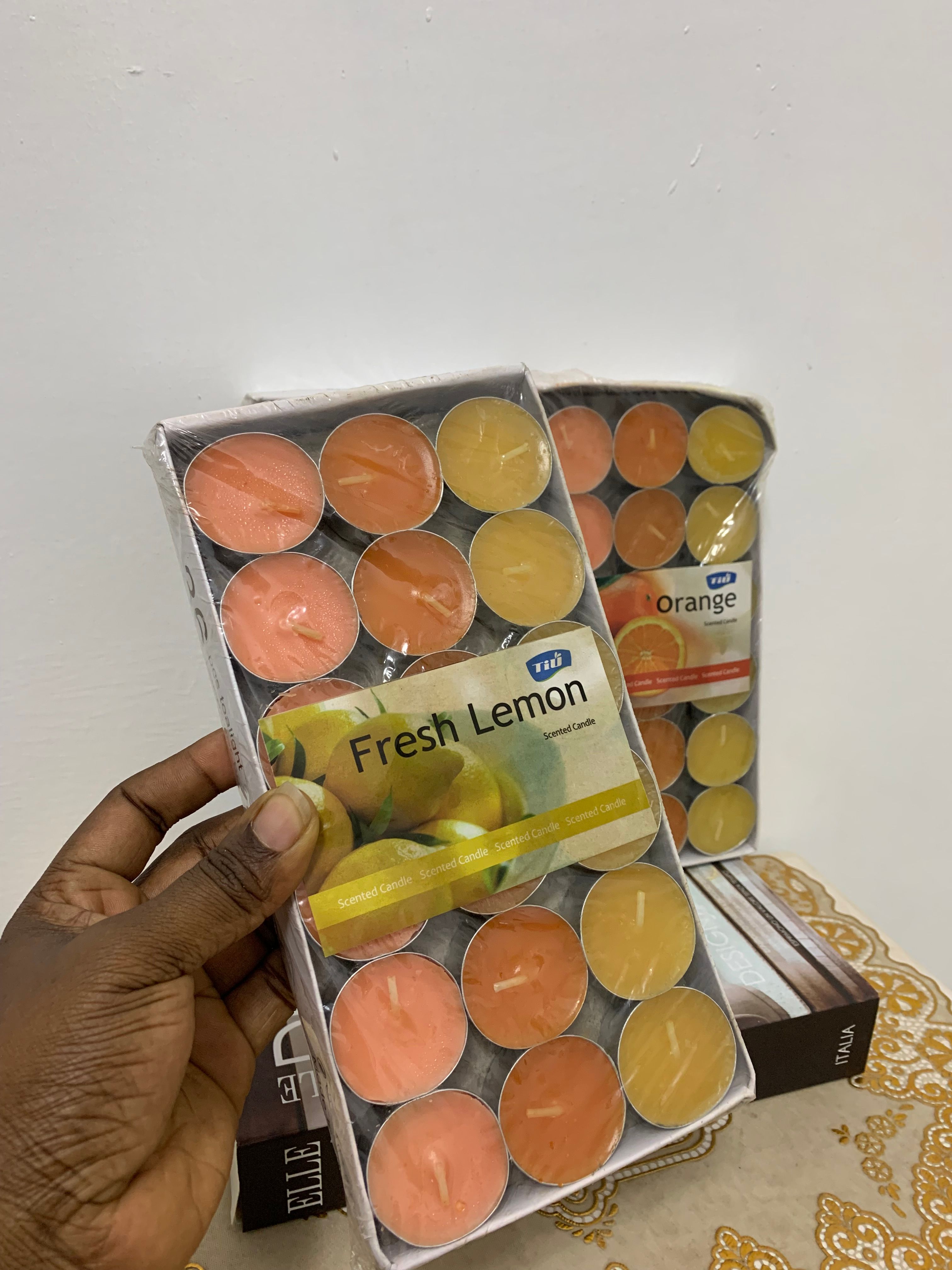 36pcs Tealight scented candles- Fresh Lemon Image