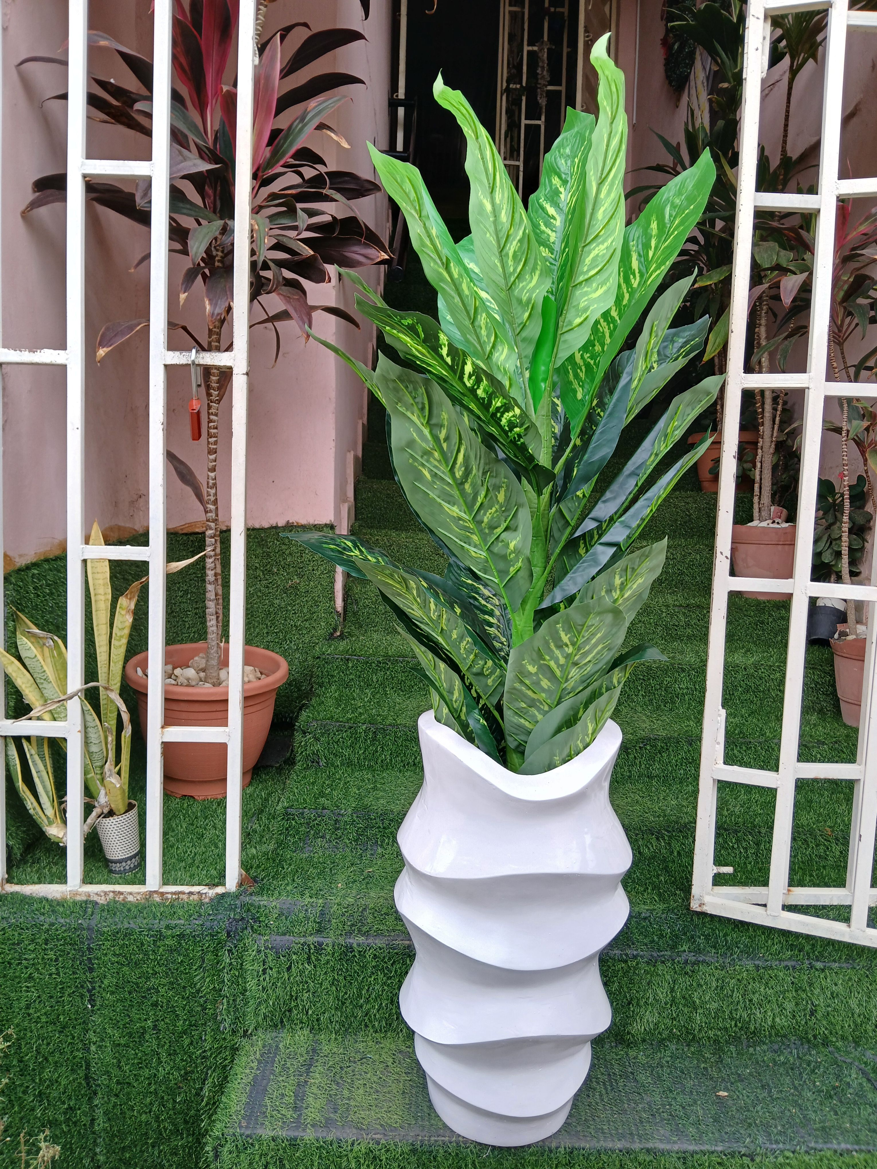Artificial Tree In Fibre Planter Image