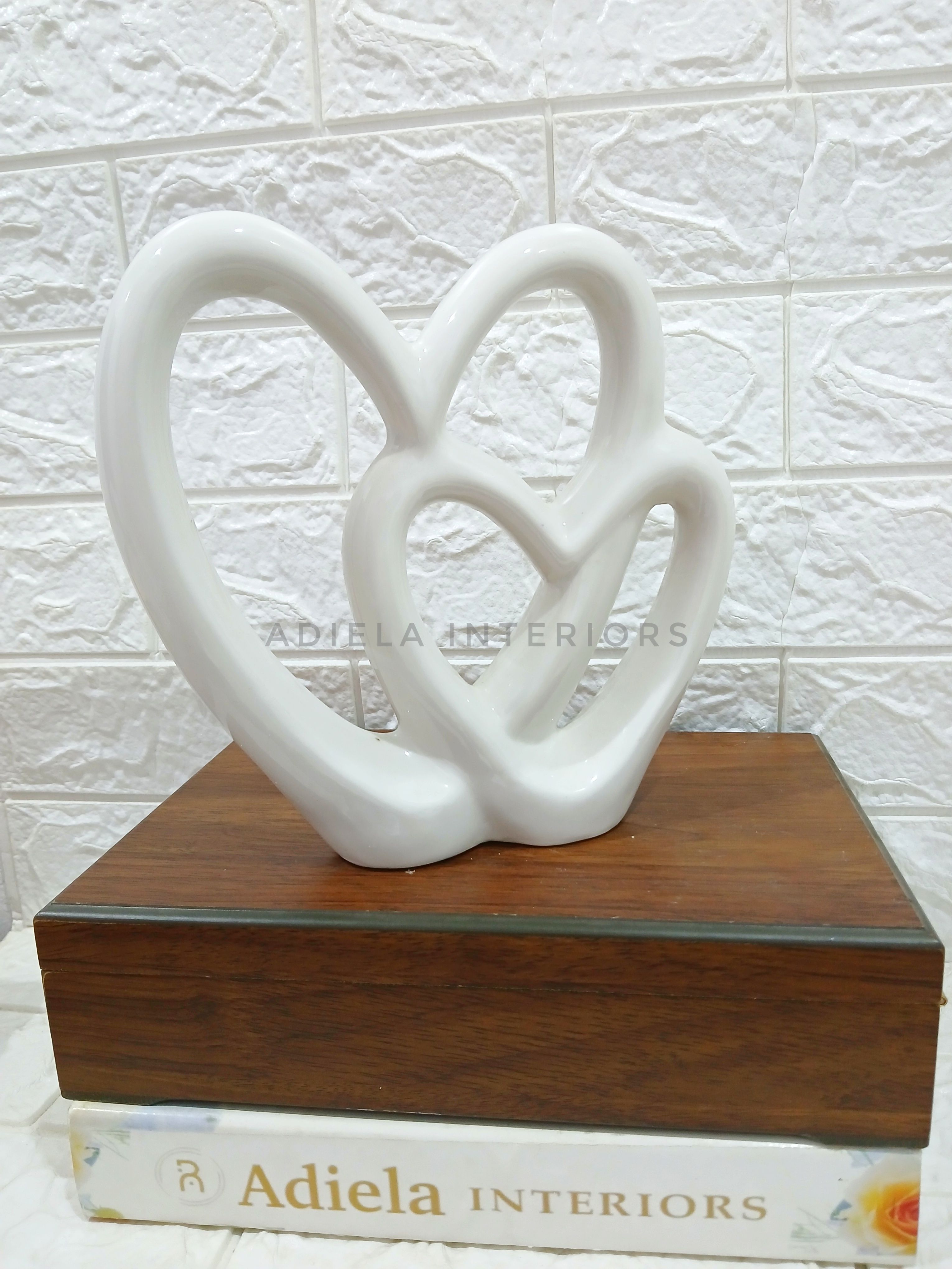 2 Hearts Ceramic Decor Image