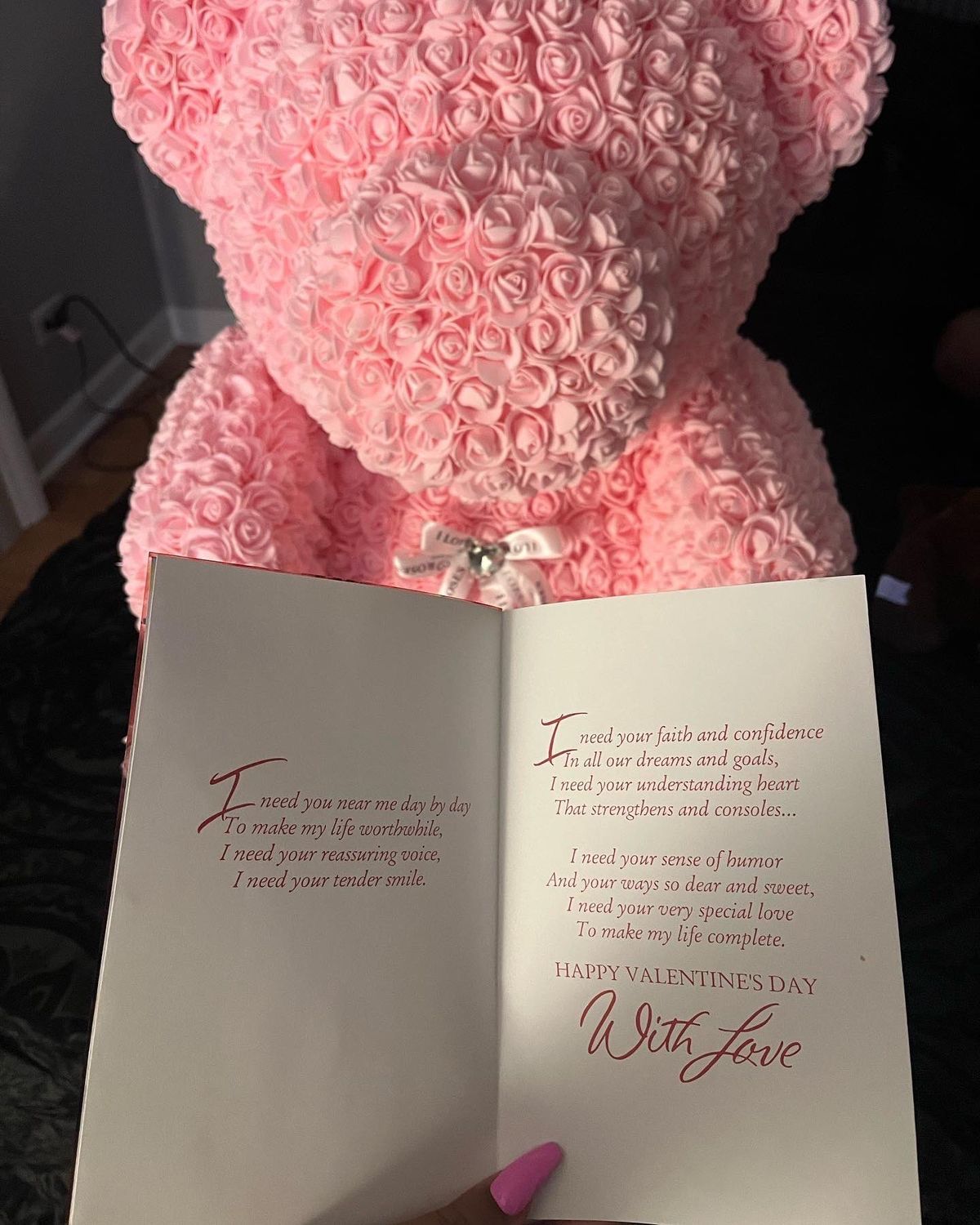Pepper them Customized card with Rose bear Rental Image