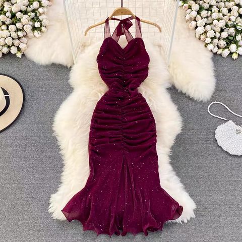 All your attention ruched gown CBC41