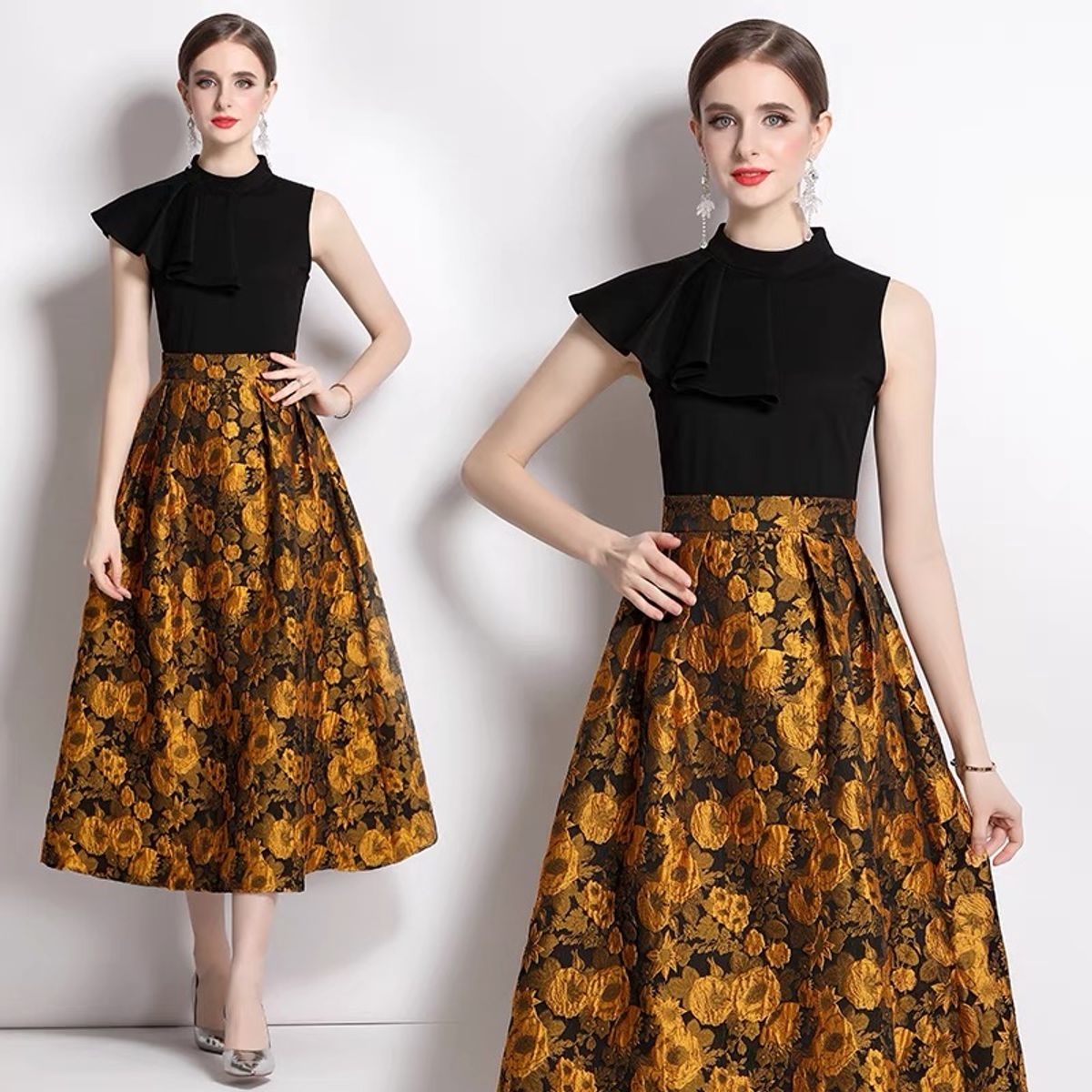 Lois brocade lace dress FD150 image