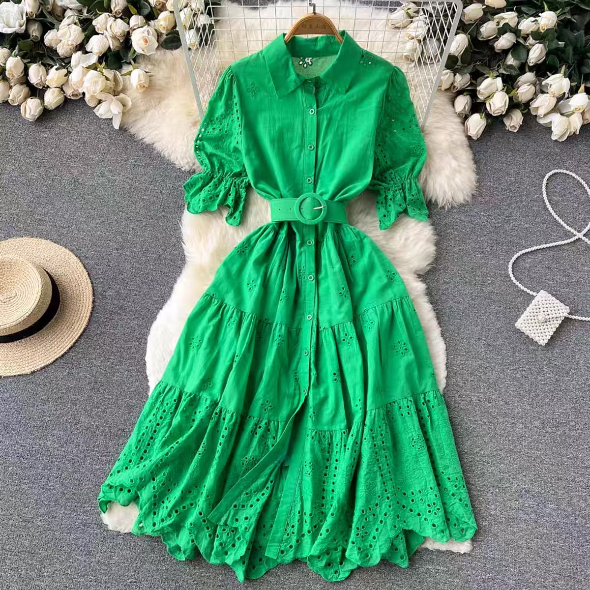 Mingle sensation lace dress & belt FD43 image