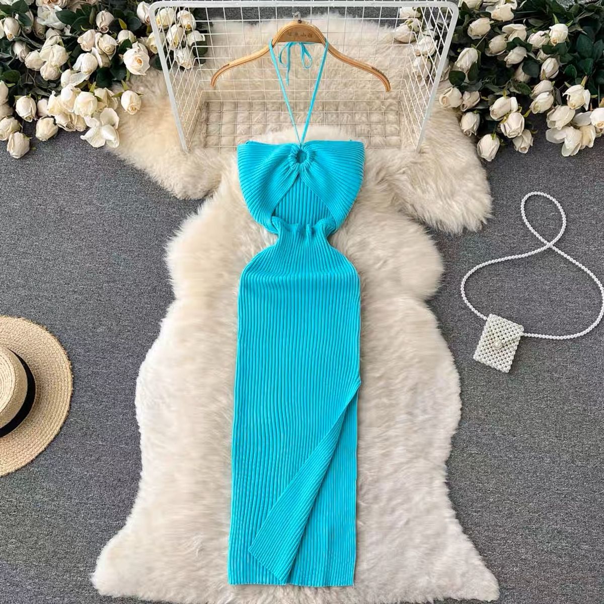 Colorful living knit gown KBC54 image