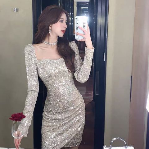 Got them mesmerized shiny gown CBC202