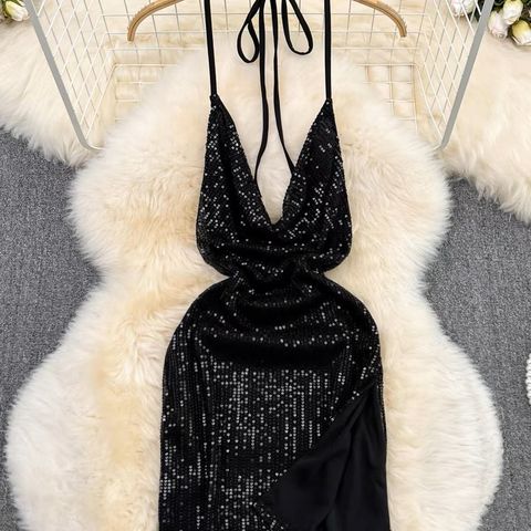Sipping cocktails glitter gown CBC106