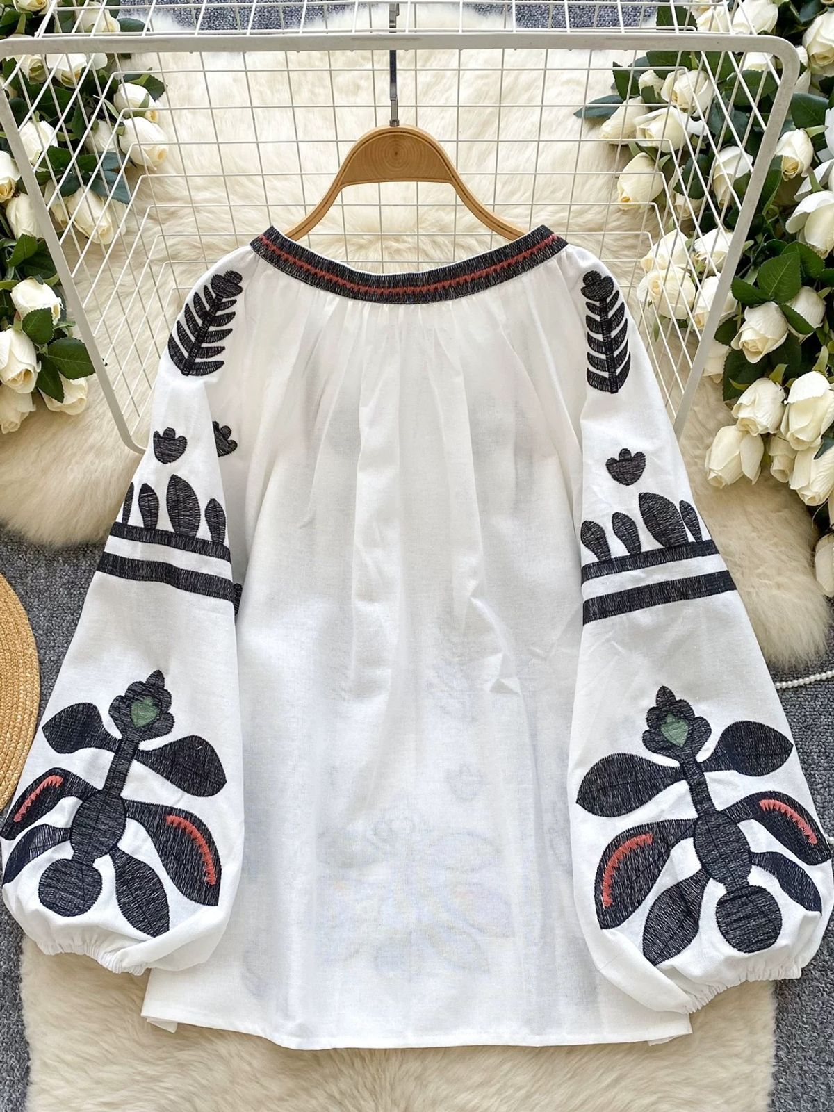 Feels good been bad embroidery top CTO347 image