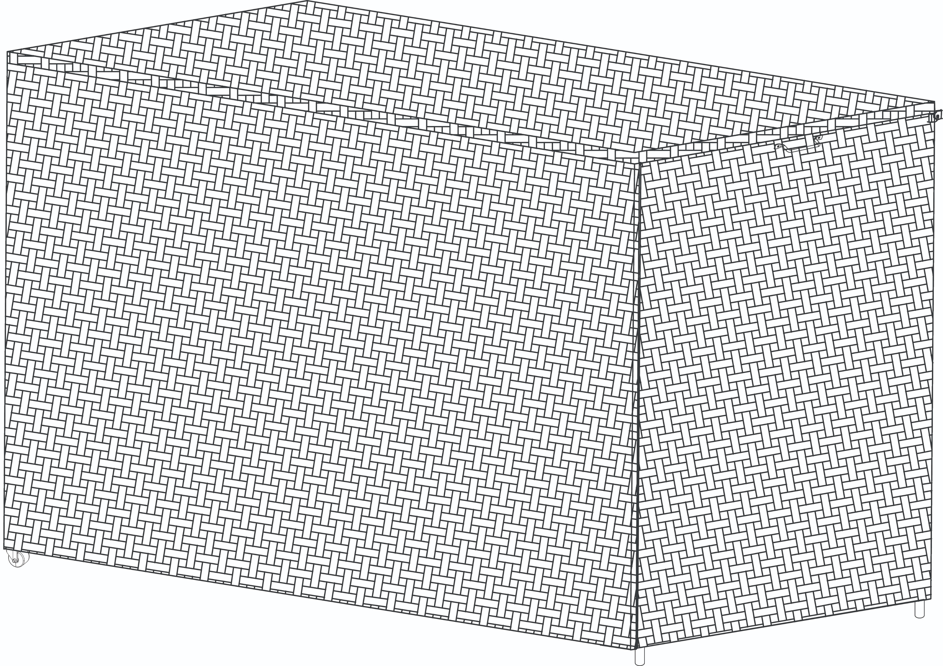 Caixa de Armazenamento de Rattan 996l