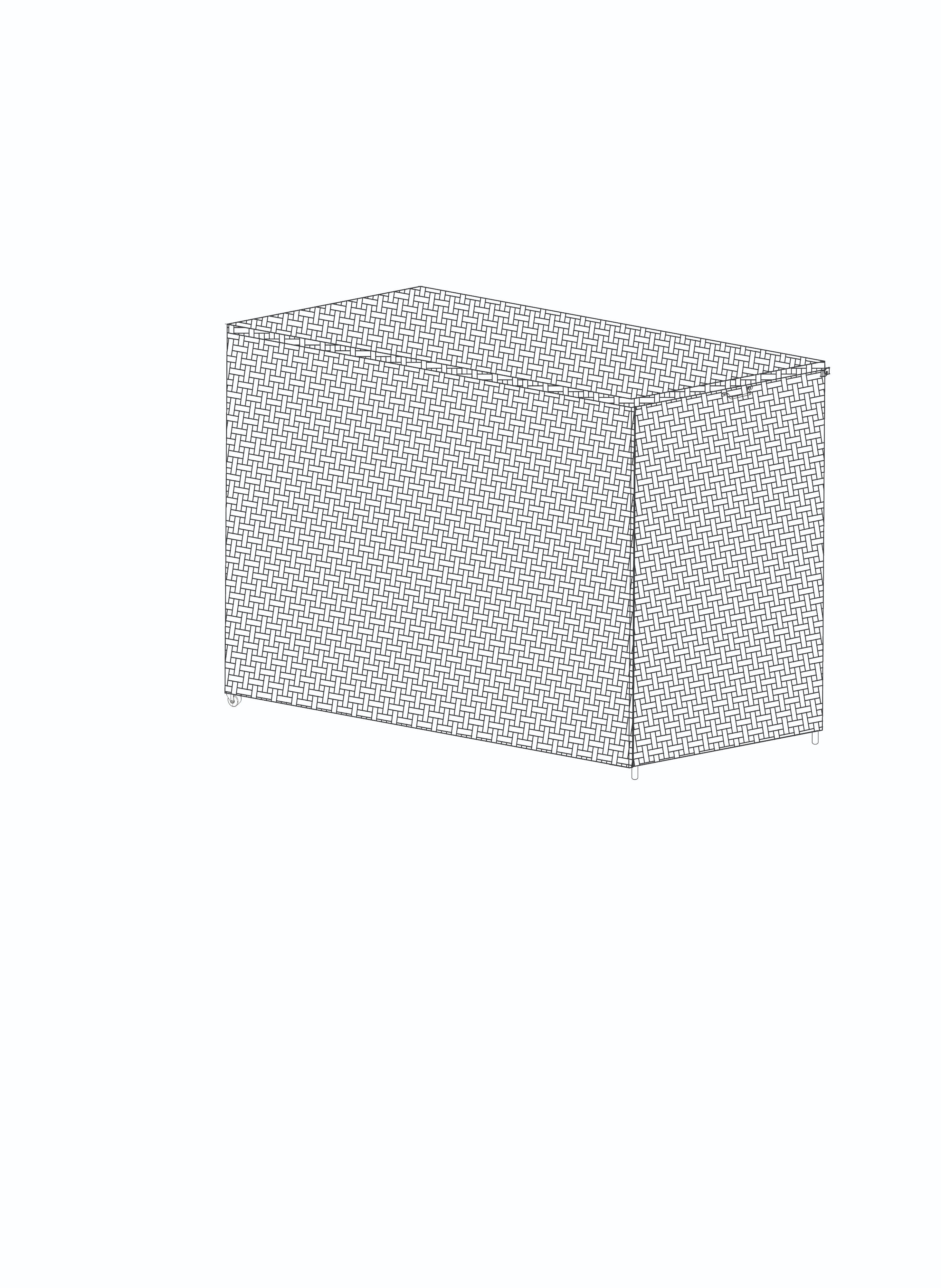 Caixa de Armazenamento de Rattan 700l