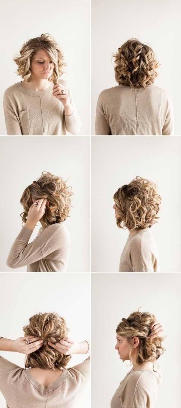 18 Pretty Updos For Short Hair: Clever Tricks With A Handful Of For Updo Hairstyles For Short Hair For Wedding (Gallery 1 of 15)