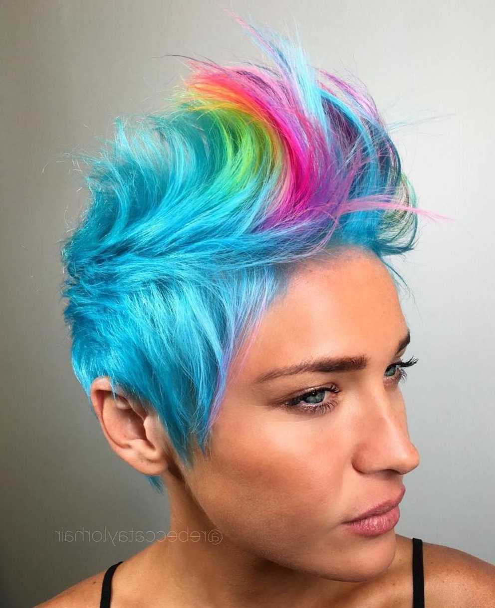 Latest Hot Pink Fire Mohawk Hairstyles With 70 Most Gorgeous Mohawk Hairstyles Of Nowadays In 2018 (Gallery 1 of 20)