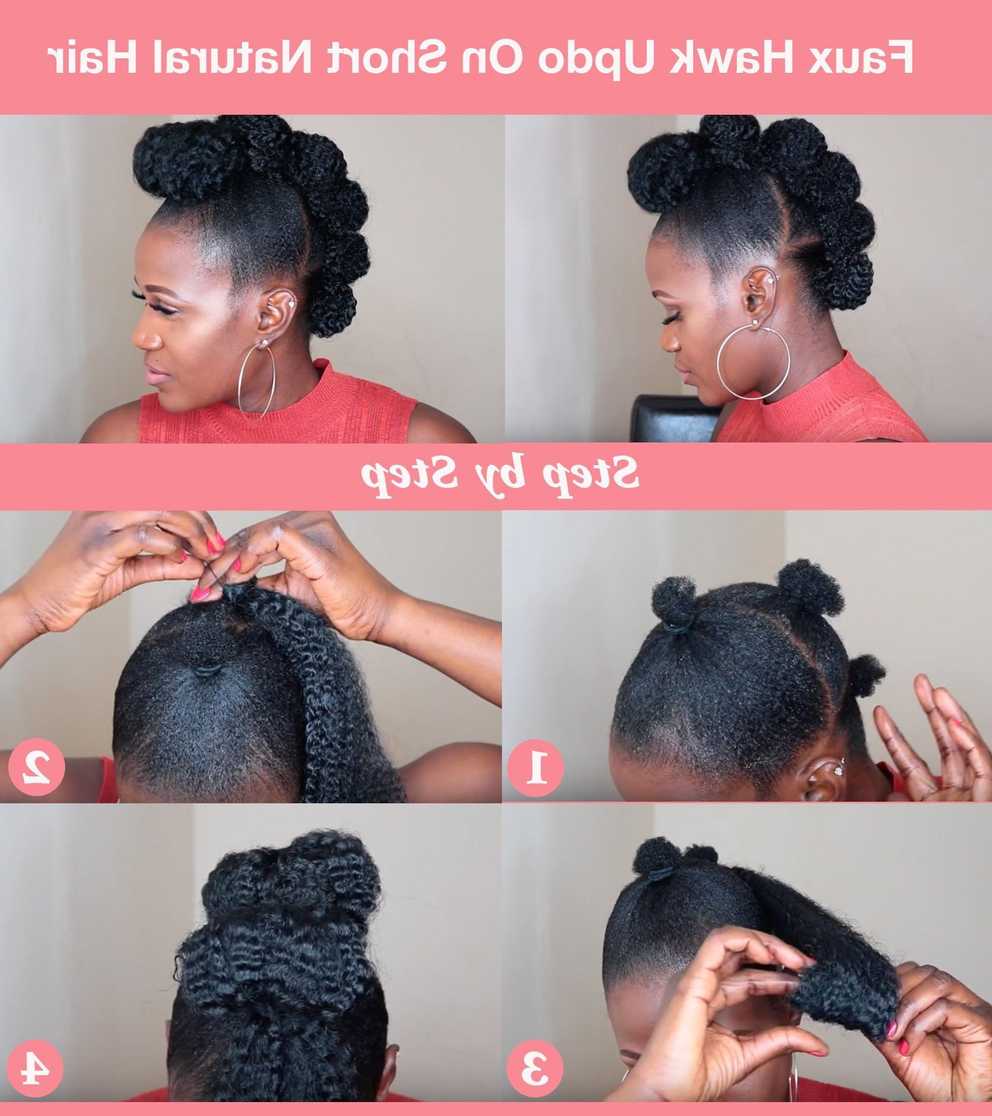 Trendy Wedding Day Bliss Faux Hawk Hairstyles Throughout Faux Hawk Updo & Short Natural Hair Style (Gallery 1 of 20)