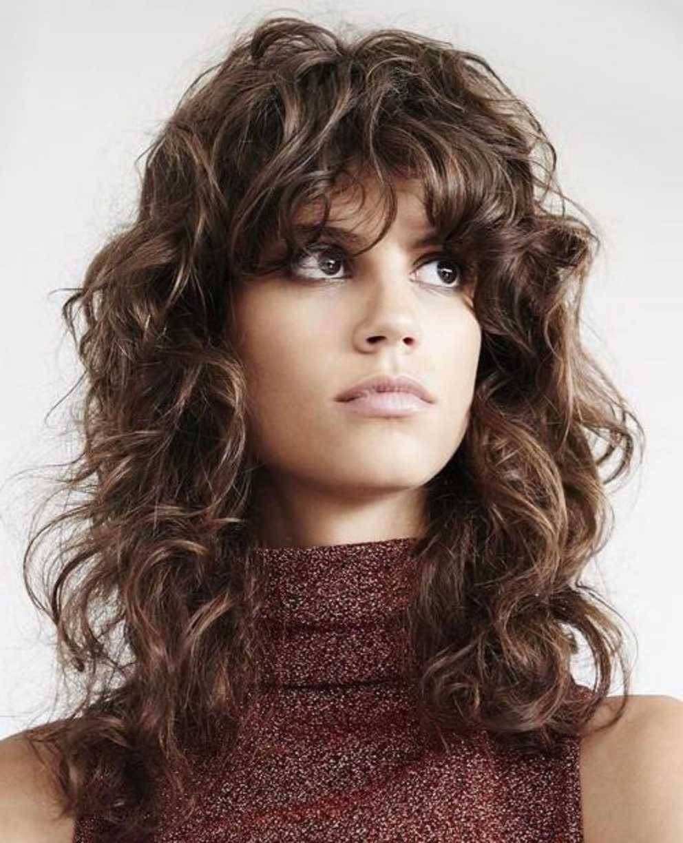 Most Popular Long Curly Shag Hairstyles With Bangs With 60 Lovely Long Shag Haircuts For Effortless Stylish Looks (Gallery 1 of 20)