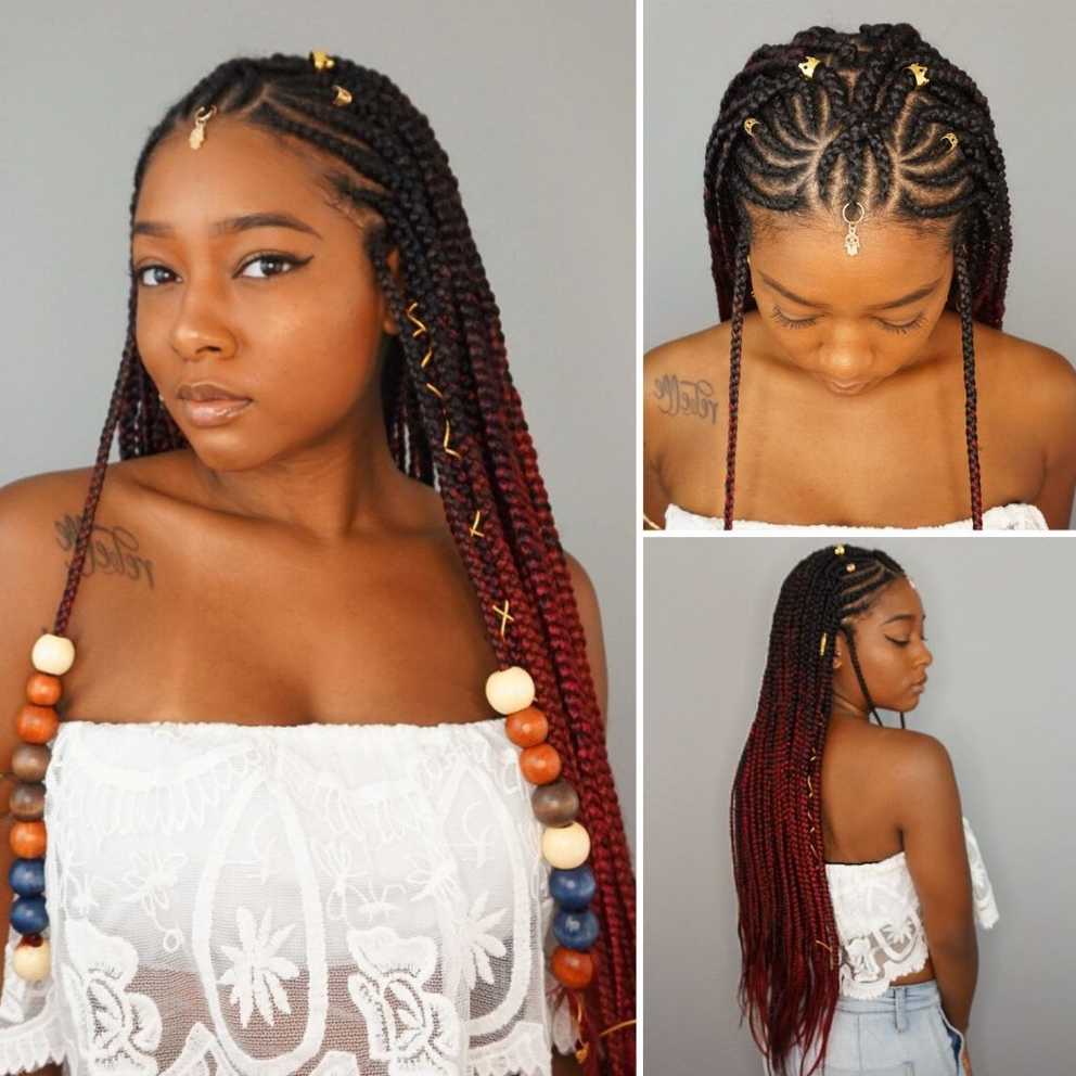 Most Popular Accessorized Straight Backs Braids Inside Hot Tribal Braids Hairstyles To Summer 2018 Hair Style Braids (Gallery 14 of 20)