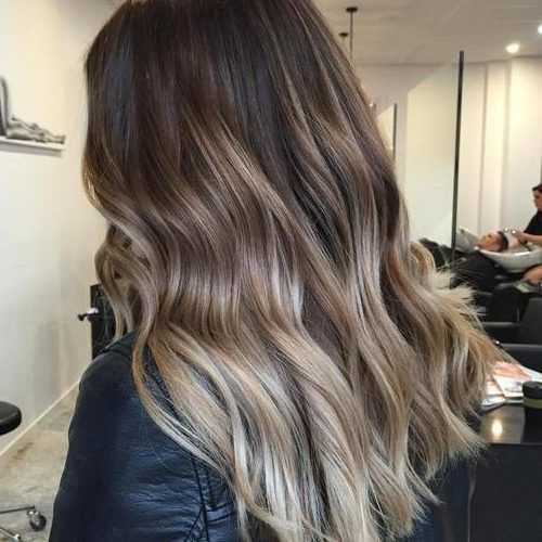 Ash Blonde Balayage Ombre On Dark Hairstyles (Photo 12 of 20)
