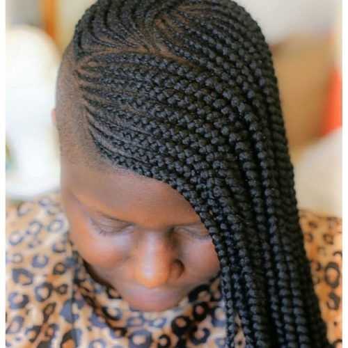 One Side Shaved Braided Hairstyles (Photo 7 of 15)