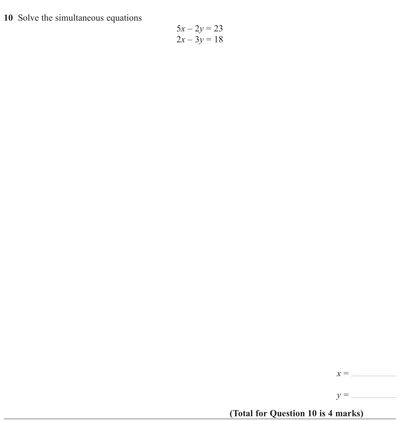 Question image for GCSE Maths - Higher Summer 2024 Paper 1 question ...
